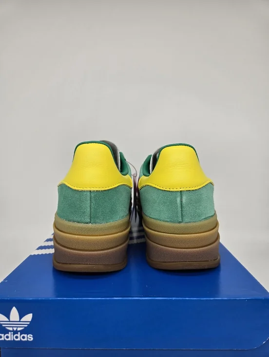 adidas Women's Gazelle Bold Court Green Lucid Pink Shoes Size 8.5 New - Picture 6 of 8